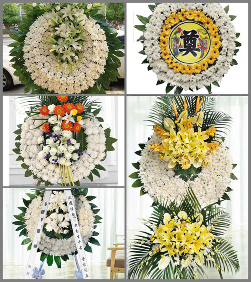 四川成都邛崃市冉义镇白玉村花圈速递